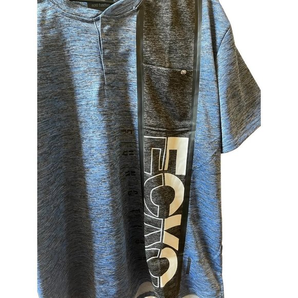 ECKO Blue Polyester Shirt Pullover Crewneck Logo Graphic Pocket Mens Size 2XL - Picture 4 of 5